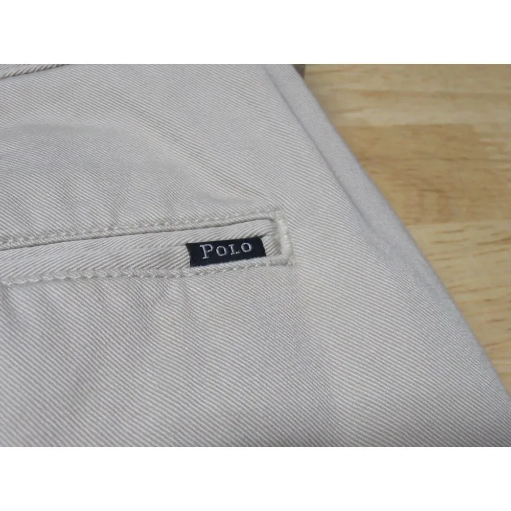 Mens Polo Ralph Lauren Chino Pants Size 38/32 Beige Preppy Classic‎ Normcore